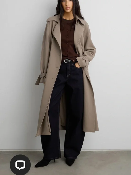 OAK + FORT Brindle Oversized Trench Coat - Picture 8 of 9